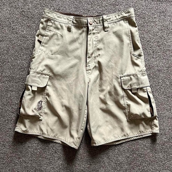 Vintage Y2K Tony Hawk Skateboarding Cargo Shorts Khaki Men’s 30 Retro Streetwear - Picture 1 of 15